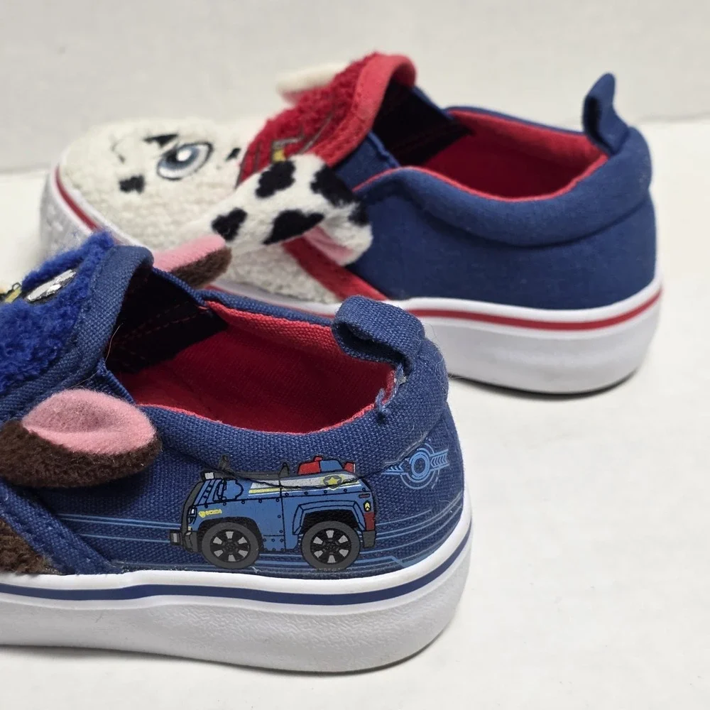 Paw Patrol Characters Toddler Kids Fleece Slip-On Sneakers Size 5 Fuzzy